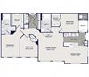 3 bedroom floor plan a 3 bedroom floor plan a at The Residences at Congressional Village, Maryland
